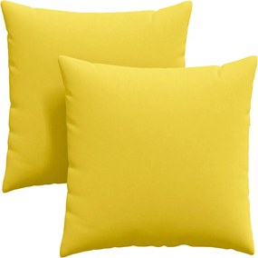vidaXL Kanapé párnák 2 pcs Világos sárga 60 x 60 cm szövet