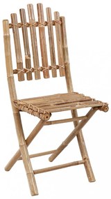 2 db összecsukható bambusz kerti szék párnával