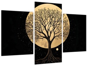 Kép – Fa arany teliholdban I. (90x60 cm)