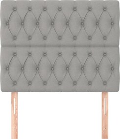 világosszürke szövet fejtámla 100 x 7 x 118/128 cm