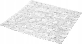 Fürdőszobaszőnyeg csúszásgátló tapadókorongokkal szögletes 53x53 cm színtelen