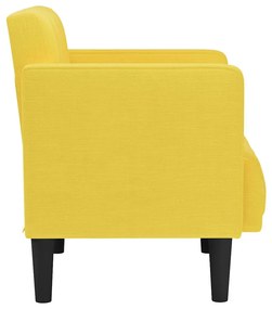 világossárga szövet kanapészék karfás szék 53 cm
