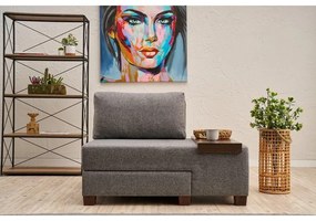 Egyszemélyes kanapéágy- Perenna Linen Jobbos - Szürke