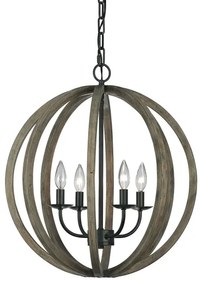 Elstead FE-ALLIER-4P-WW - Csillár láncon ALLIER 4xE14/60W/230V tölgy