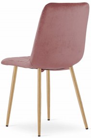 Rózsaszín bársony szék LAVA