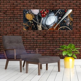 Egy kanál képe fűszerekkel (120x50 cm)