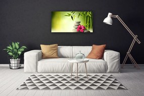 Vászonkép nyomtatás Virág bambusz Zen kövek 140x70 cm