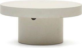 Beton kerek kerti dohányzóasztal ø 90 cm Aiguablava – Kave Home