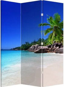 Paraván - Strand a Praslin szigeten (126x170 cm)