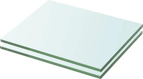 vidaXL 2 db átlátszó üveg paneles polc 20 x 20 cm