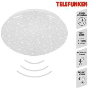 Telefunken 601706TF - LED Mennyezeti lámpa érzékelővel LED/12W/230V átm. 27 cm