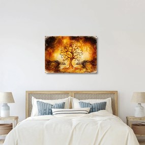 Természetes absztrakt kép fáról (üvegen) (70x50 cm)