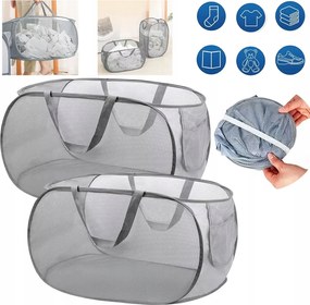 Mosonaskosár 2 Db-os Tartály 75L Fürdőszoba Rendező Játékkosár Ruhák