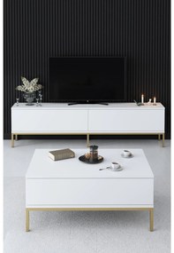 TV asztal/szekrény Vibubi 2 (fehér + arany) . 1095390