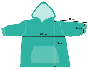 4Home Antracit mikroplüss gyapjú hatású takarópulóver, uni S - gyerek