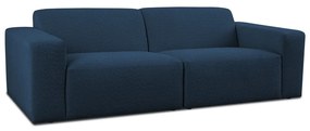 Sötétkék buklé kanapé 228 cm Roxy – Scandic