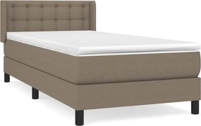 vidaXL tópszínű szövet rugós ágy matraccal 100 x 200 cm
