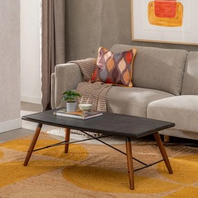 Fekete fém dohányzóasztal 60x109,5 cm Oslo – Ixia