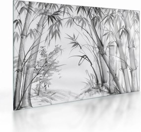 Üveg kép - Bambusz erdő (70x50 cm)