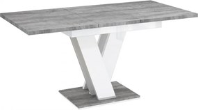 Masiv 4 személyes étkezőszett Coleta székekkel, Beton - Szürke N