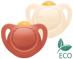 NUK For Nature latex cumi  6-18 h 2 db box piros, vel. 6-18 m