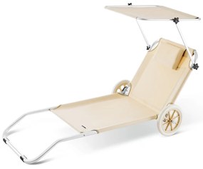 Deuba Kreta alumínium napozóágy - bézs