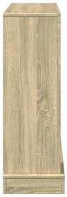 sonoma tölgy színű szerelt fa kandallóburkolat 100x30x87,5 cm