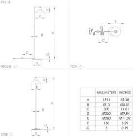 Eglo 99513 - Állólámpa ABREOSA 1xE27/28W/230V