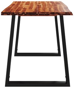 tömör akácfa étkezőasztal természetes éllel 110 x 70 x 75 cm