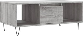vidaXL szürke sonoma színű szerelt fa dohányzóasztal 90 x 50 x 36,5 cm