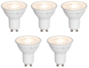 5 darabos GU10 50mm átlátszó LED izzó szett 7,5W 800 lm 3000K