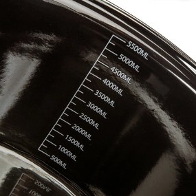 Banquet METALLIC Black 26 cm-es zománcozott fazék,6 l, fedővel, 26 cm