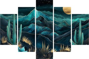 Kép - Türkiz éjszaka (150x105 cm)