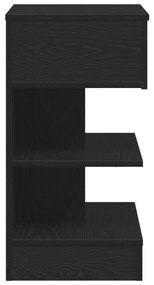 Éjjeli asztal 2 db Fekete Tölgy 40x35x65 cm Mérnöki Fa