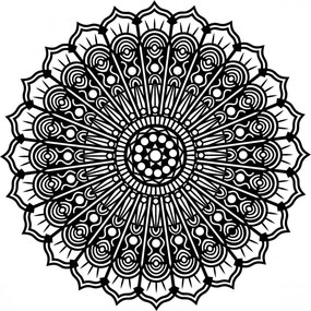 Fából készült falikép – Mandala, a béke virága | KLAROT