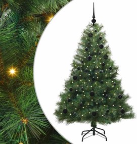 vidaXL Mű karácsonyfa 150 LED-del állvánnyal Zöld 150 cm PE és PVC