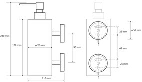 SAPHO XR102 X-Round szappanadagoló 550 ml, króm