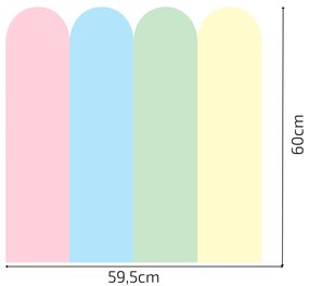 PIPPER. Textil öntapadó tapéta - Boltív - Pasztell szín Méret: 60cm