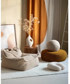 Krémszínű buklé párna gyerek kanapéhoz U – Wigiwama