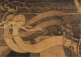 Fotó Fali tapéta Falikép Szürreális figurák 208x146