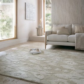 Bézs kézi szövésű gyapjú szőnyeg 200x290 cm Dion Ikat – Flair Rugs