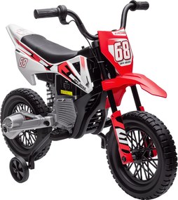 AIYAPLAY Gyermek Elektromos Motorkerékpár, Motocross 3-6 Éves Gyerekeknek, 12V, 2 Erős Motorral, Max Sebesség 5 km/h, Tanuló Kerekek, Folyamatos Rends