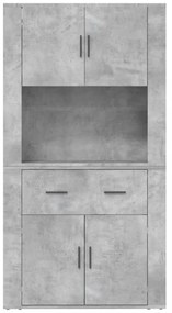 vidaXL betonszürke szerelt fa magasszekrény