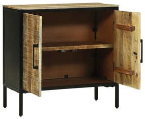 Oldalbord 70x35x70 cm Tömör Érdes Fa Mangó