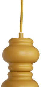 Retro függőlámpa mustársárga matt üveggel 3-lámpás - Fedde