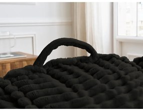 Fekete kordbársony babzsákfotel Socrate – Bobochic Paris