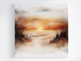 Poszter Tájkép Víz Tenger Tengerpart Dűnék Fű Nap 40x40