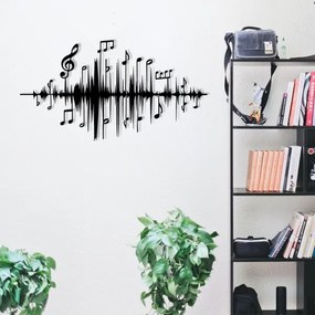 Fali dekoráció 69x37 cm jegyzetek fém