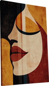 Vászonkép Retro Nő a 70-es évek stílusában otthon nappali 60x90