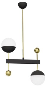 Jupiter 1986 - Csillár rúdon DEGO 2xG9/10W/230V fekete/arany